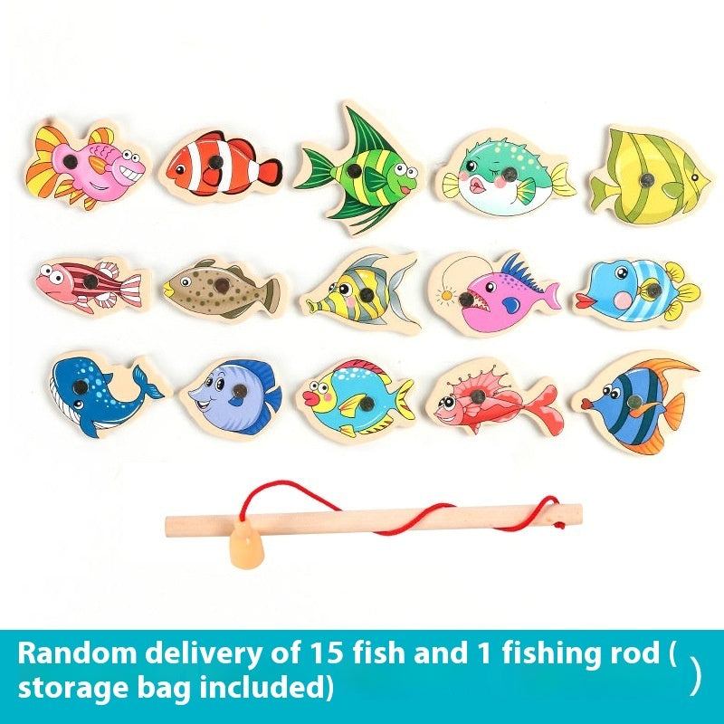 Special Wooden Magnetic Fish Baby And Child Hands-on Parent-child Game Kindergarten Fishing Toys