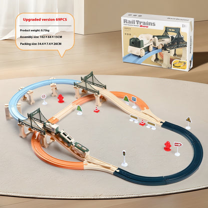 Small Train Track DIY Splicing Blocks Bridge Educational Toys