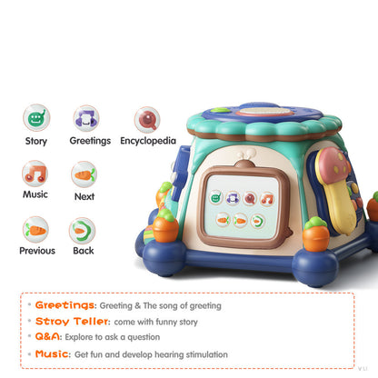 Early education puzzle six-sided box toy