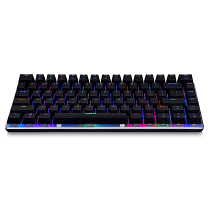 Teclado mecánico negro AK33rgb para juegos, teclado de escritorio para portátil, teclas completas, sin prisas para comer pollo, teclado artefacto