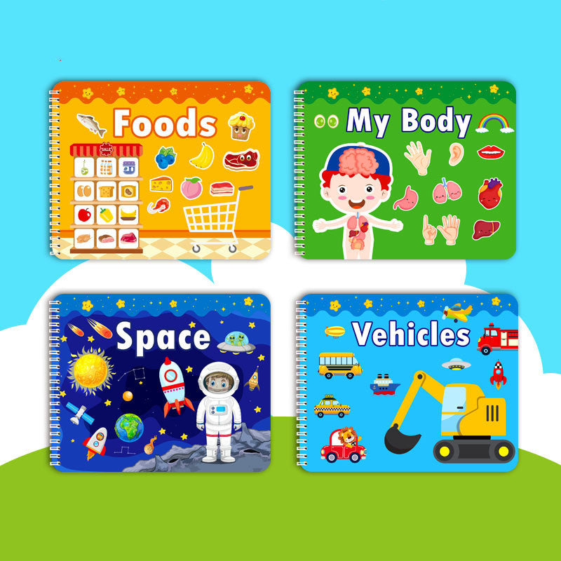 Enlightenment Early Learning Stickers Food Games Flip Book