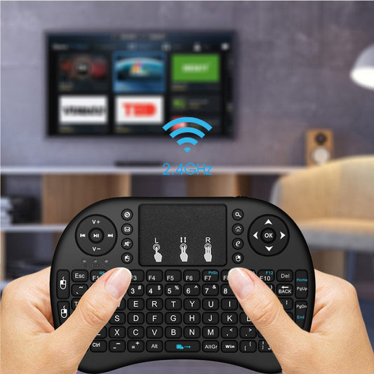 Mode privé I8 Flying Squirrel Smart Touch Game USB2.4G Clavier complet TV Brain Télécommande sans fil