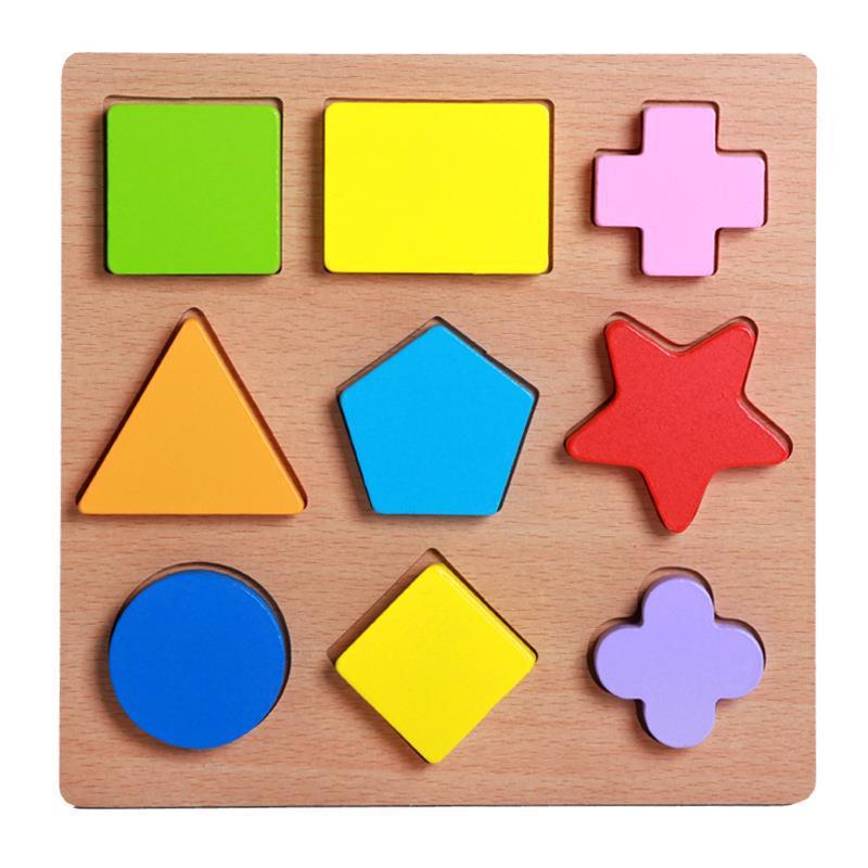 Early Education Wooden Three-dimensional Puzzle Toy Geometric Chopsticks Board