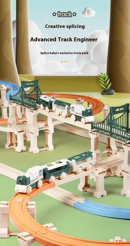 Small Train Track DIY Splicing Blocks Bridge Educational Toys