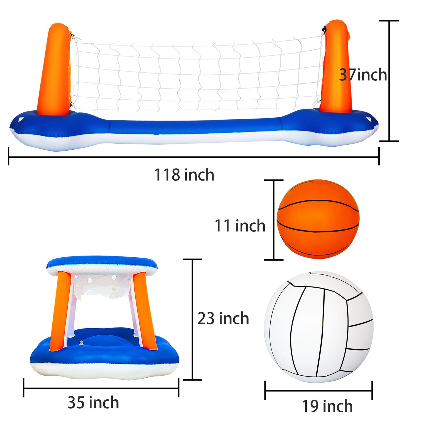 Support de volley-ball aquatique, basket-ball gonflable, piscine, jeux d'eau de plage, ballon de radeau aquatique