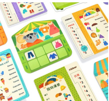 Liste de courses Mideer Milu Jeux de société pour enfants Cartes cognitives Mémoire Informatique Jouets éducatifs