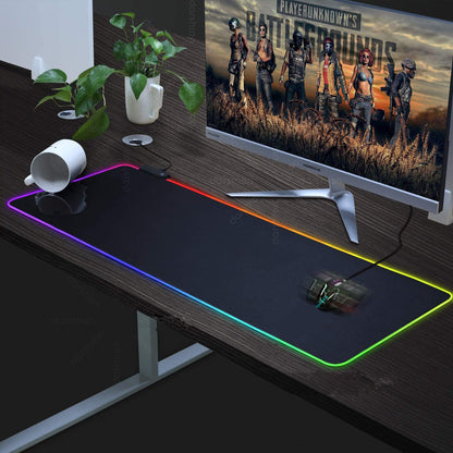 Tapis de souris lumineux RGB Tapis de table en caoutchouc à LED pour jeu Symphony