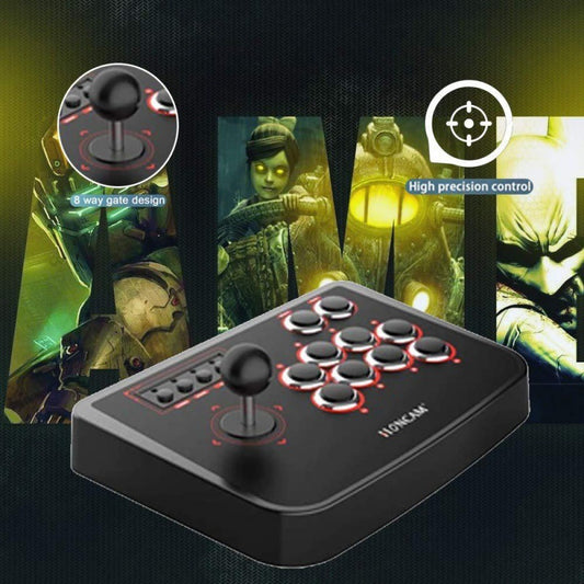 Joystick de juego arcade para PS4, PS3, Switch, PC, Plug and Play, sensación de lucha callejera, controlador de juego tipo balancín