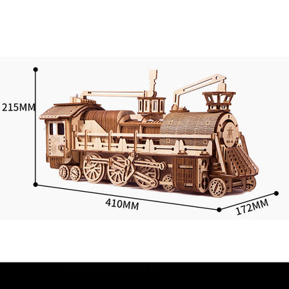 Puzzle tridimensionnel en bois Modèle de train à vapeur