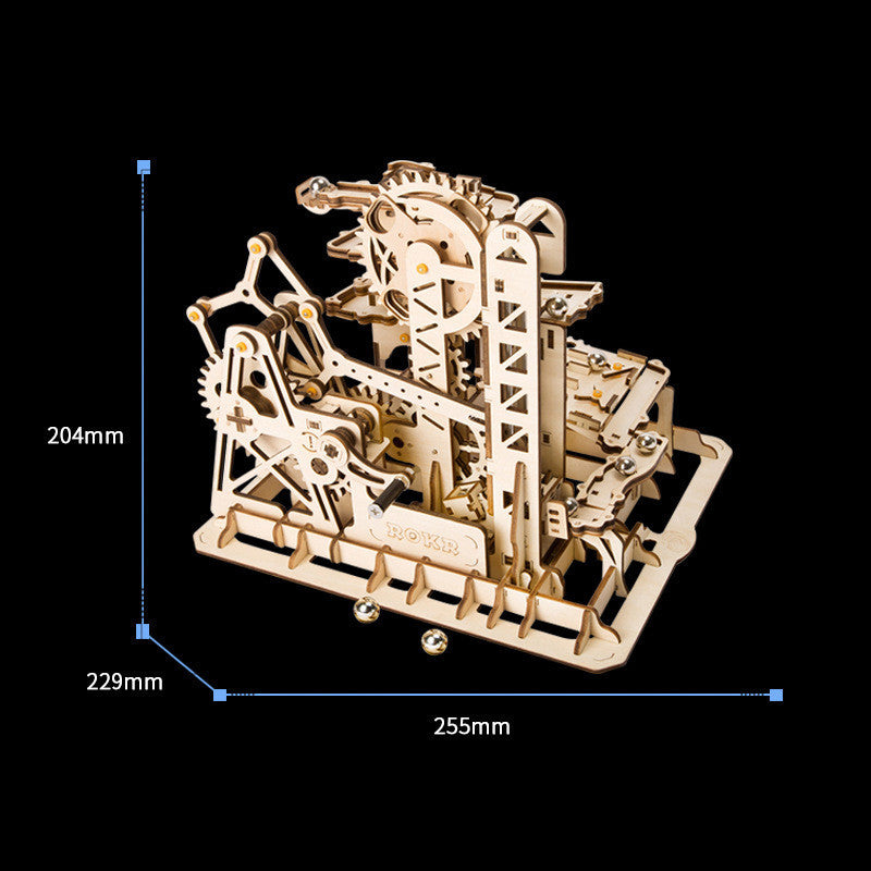 Robotime ROKR Blocs Course de Marbres Labyrinthe Boules Piste DIY 3D Puzzle en Bois Coaster Modèle Kits de Construction Jouets pour Drop Shipping