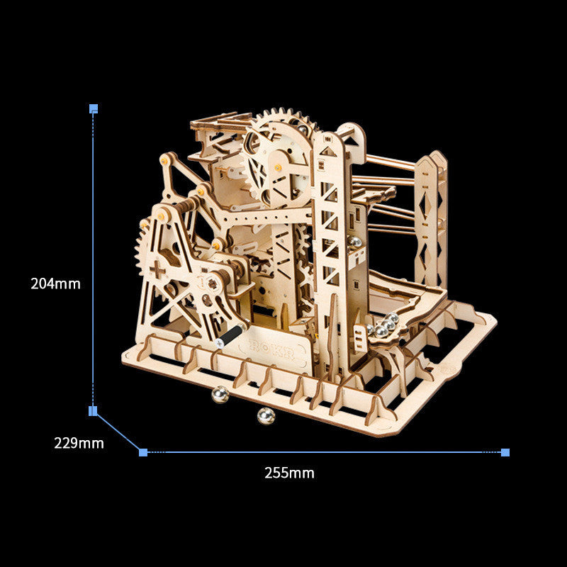 Robotime ROKR Blocs Course de Marbres Labyrinthe Boules Piste DIY 3D Puzzle en Bois Coaster Modèle Kits de Construction Jouets pour Drop Shipping