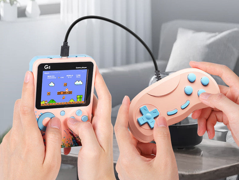 Mini console de jeux vidéo portable rétro avec 500 jeux intégrés, écran LCD 3,0 pouces, lecteur de jeux couleur pour enfants