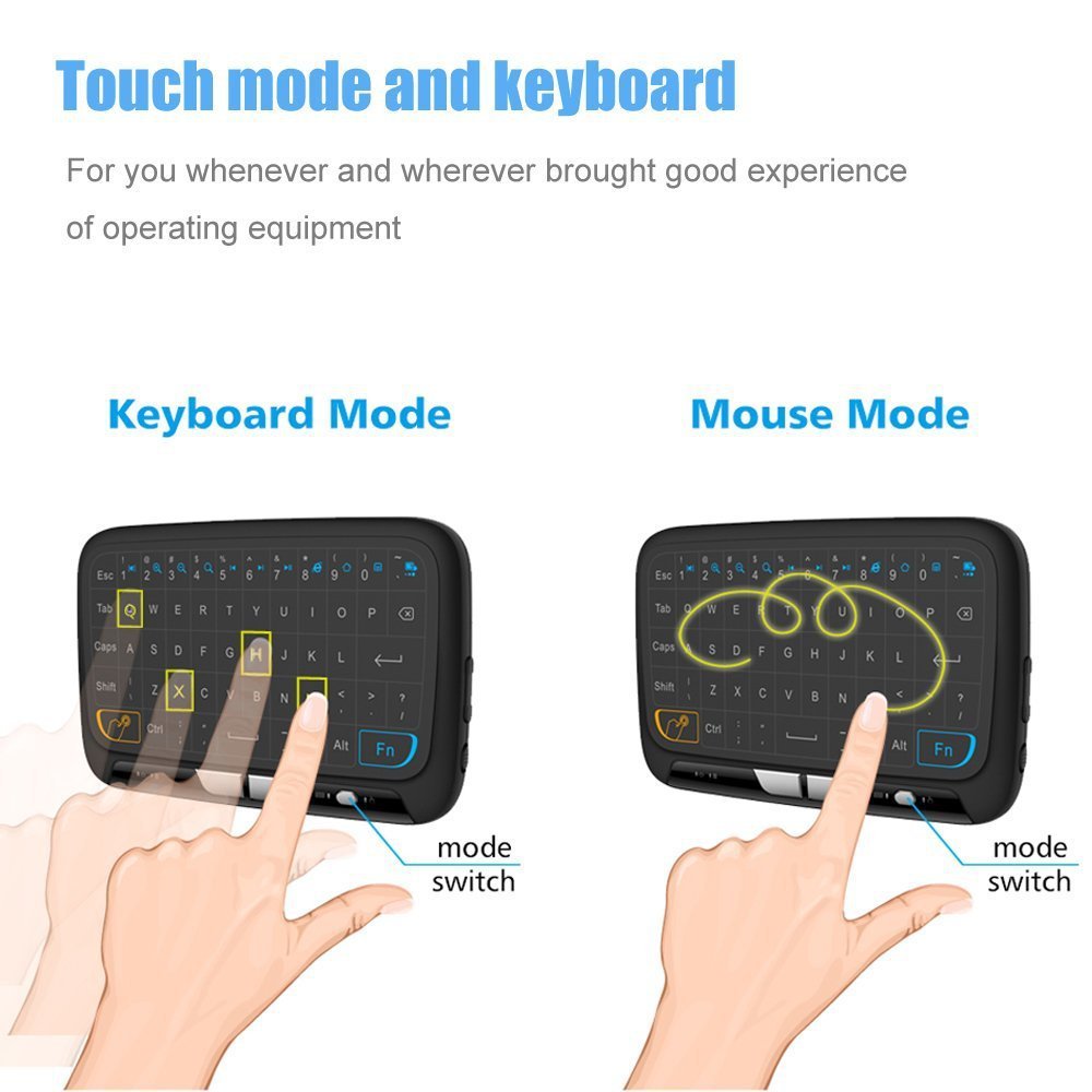 Mini clavier sans fil H18 2,4 GHz AirFly Mouse Télécommande de jeu Pavé tactile pour Android TV Box Notebook Tablet