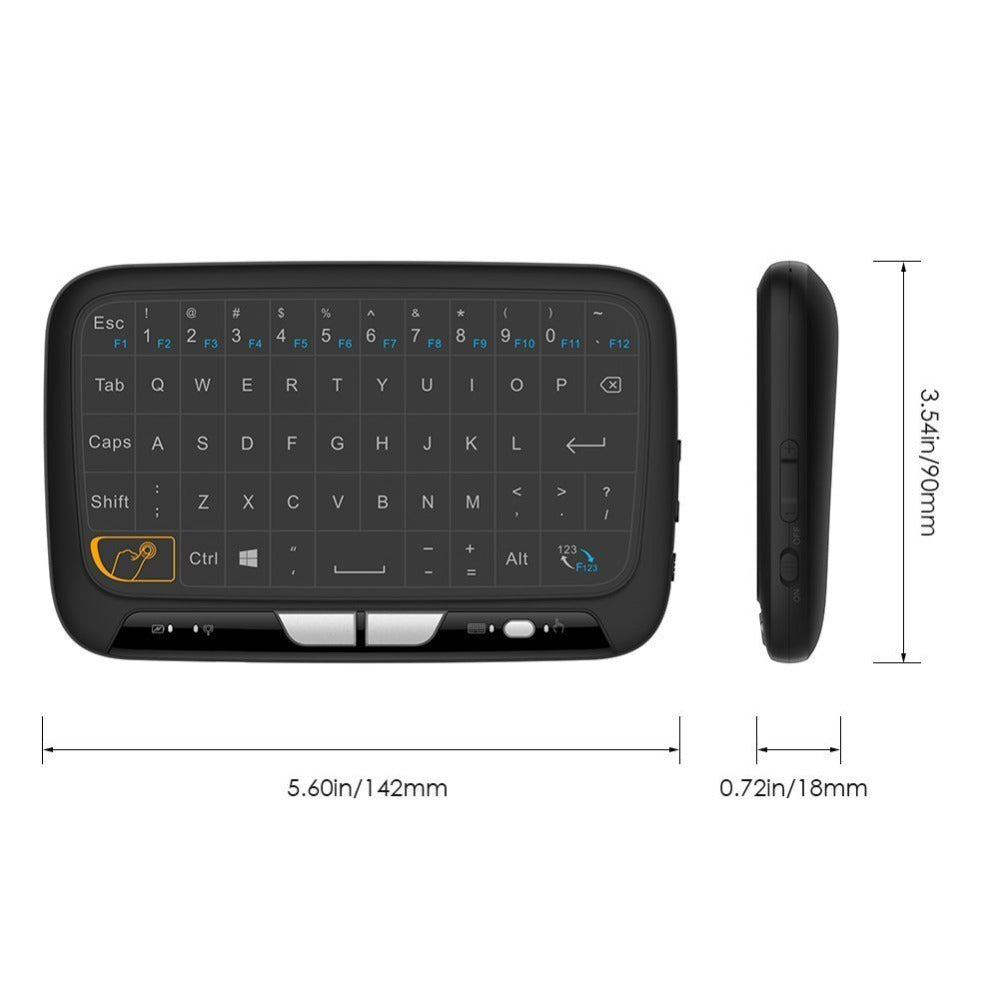 Mini clavier sans fil H18 2,4 GHz AirFly Mouse Télécommande de jeu Pavé tactile pour Android TV Box Notebook Tablet