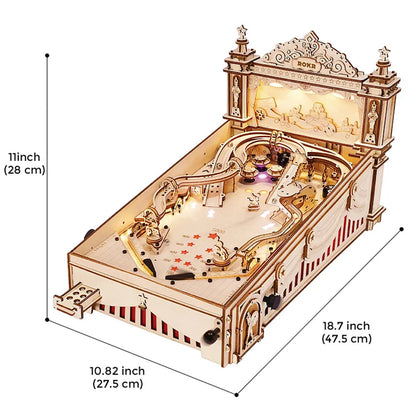 Máquina de pinball DIY Robotime ROKR, rompecabezas de madera en 3D, divertido juego de mesa EG01