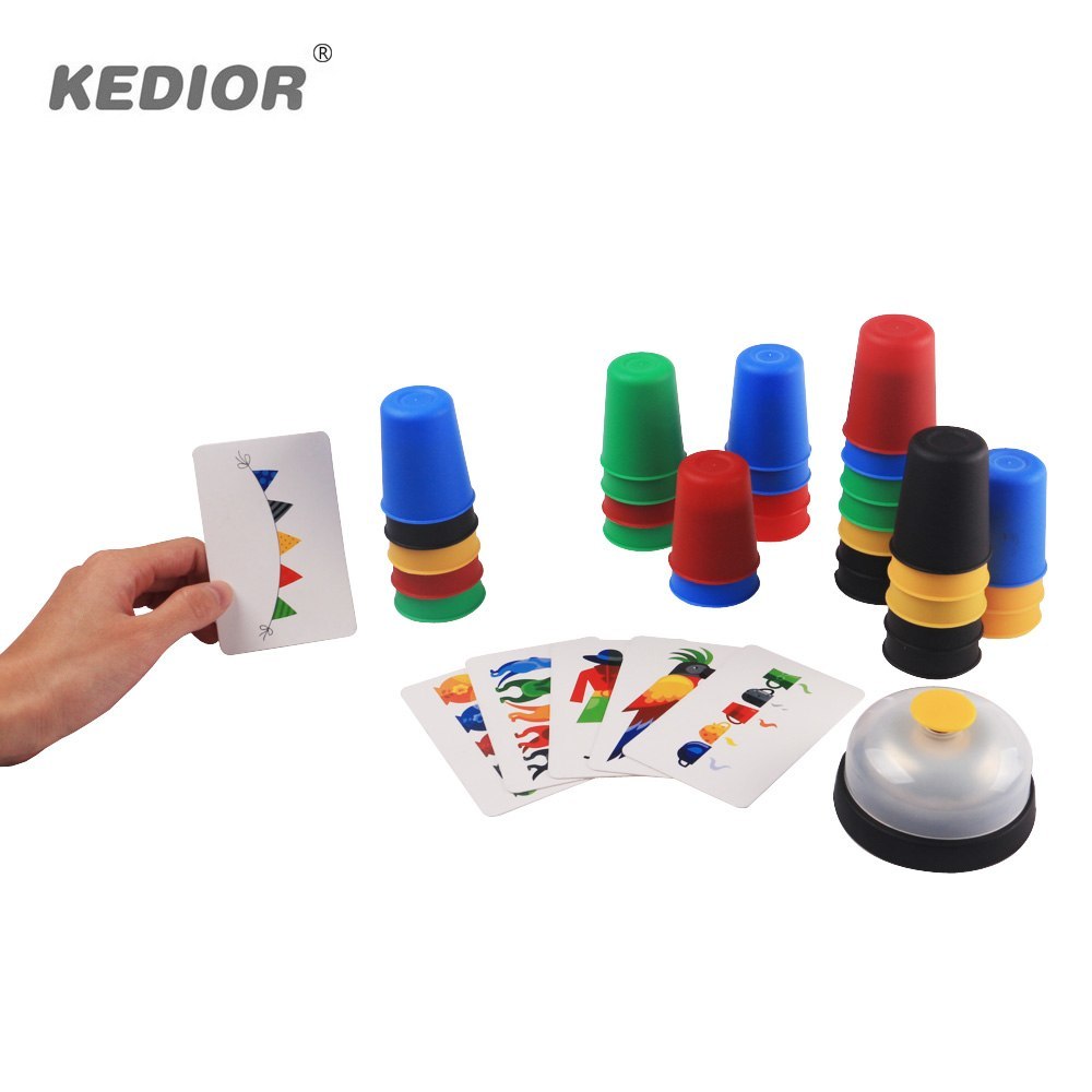 2-6 Players Family Board Game Speed Cups Stacking Game Card Games Funny Party Challenge Quick Cups Indoor Game For Kids Gift