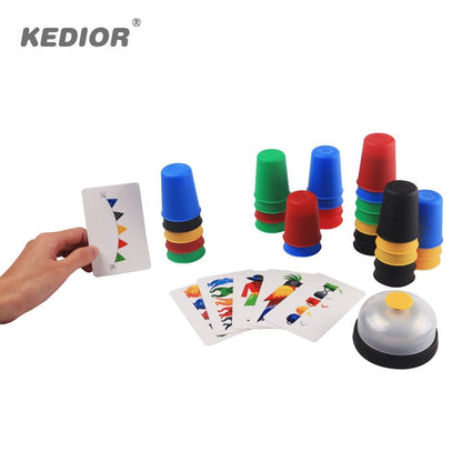 2-6 Players Family Board Game Speed Cups Stacking Game Card Games Funny Party Challenge Quick Cups Indoor Game For Kids Gift