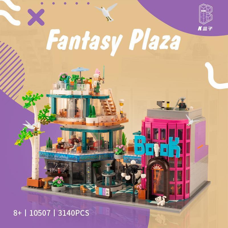 Box Street View Fantasy Plaza Children's Puzzle Block Toys