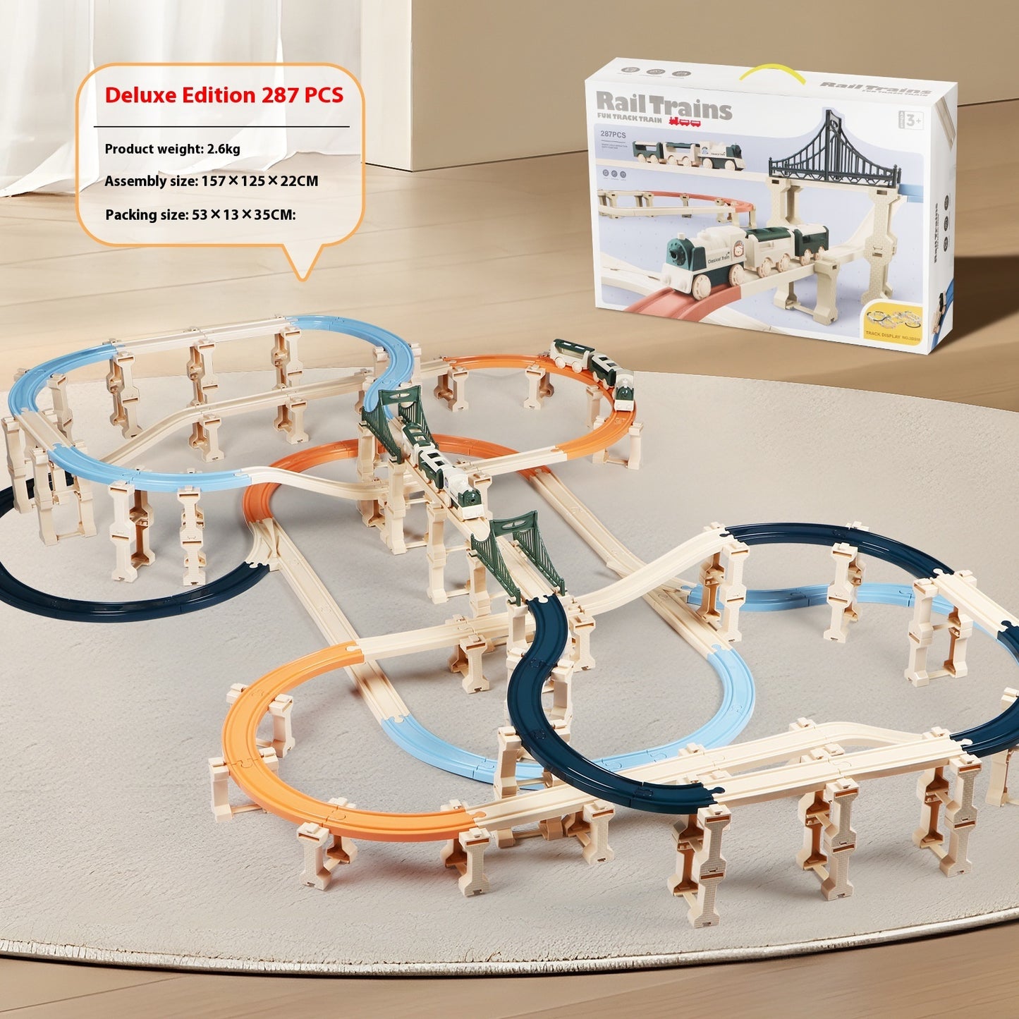 Small Train Track DIY Splicing Blocks Bridge Educational Toys