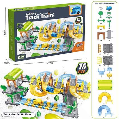 Puzzle de train électrique transparent à assembler soi-même