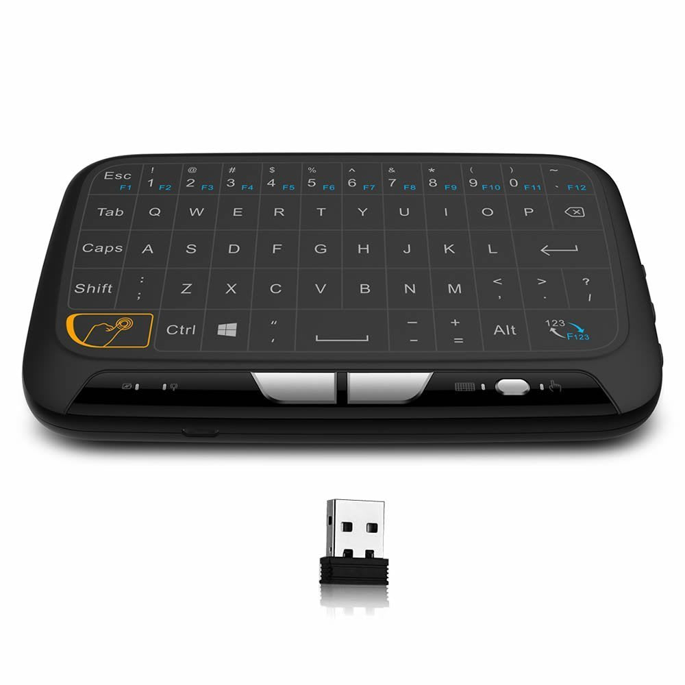 Mini clavier sans fil H18 2,4 GHz AirFly Mouse Télécommande de jeu Pavé tactile pour Android TV Box Notebook Tablet