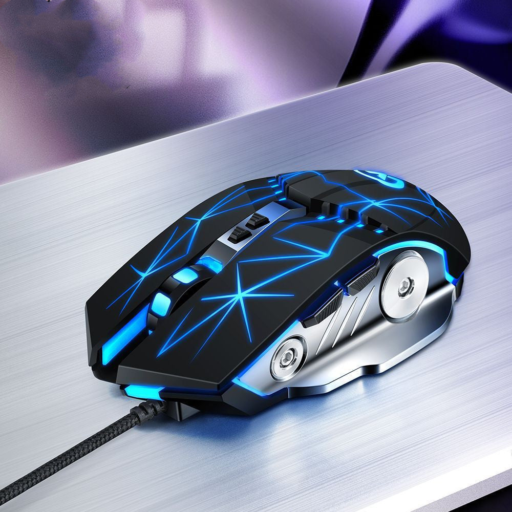 Souris optique de jeu USB silencieuse et lumineuse