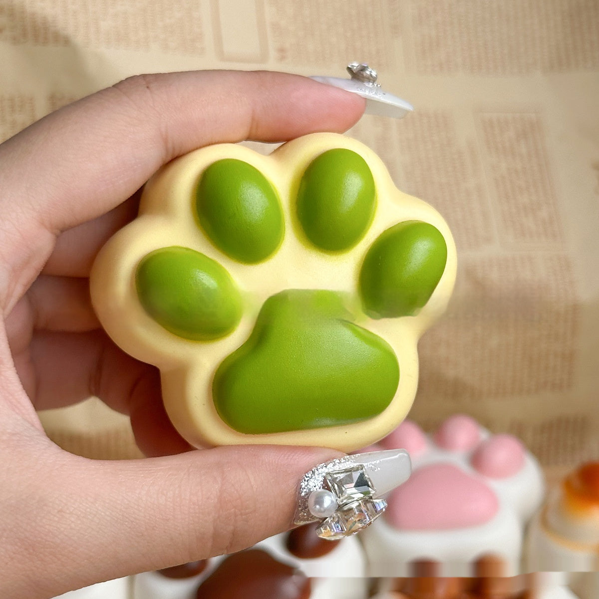 Soft And Adorable Cat's Paw Squeezing Toy Slow Rebound Stress Relief Wet Soft Tweak Toys