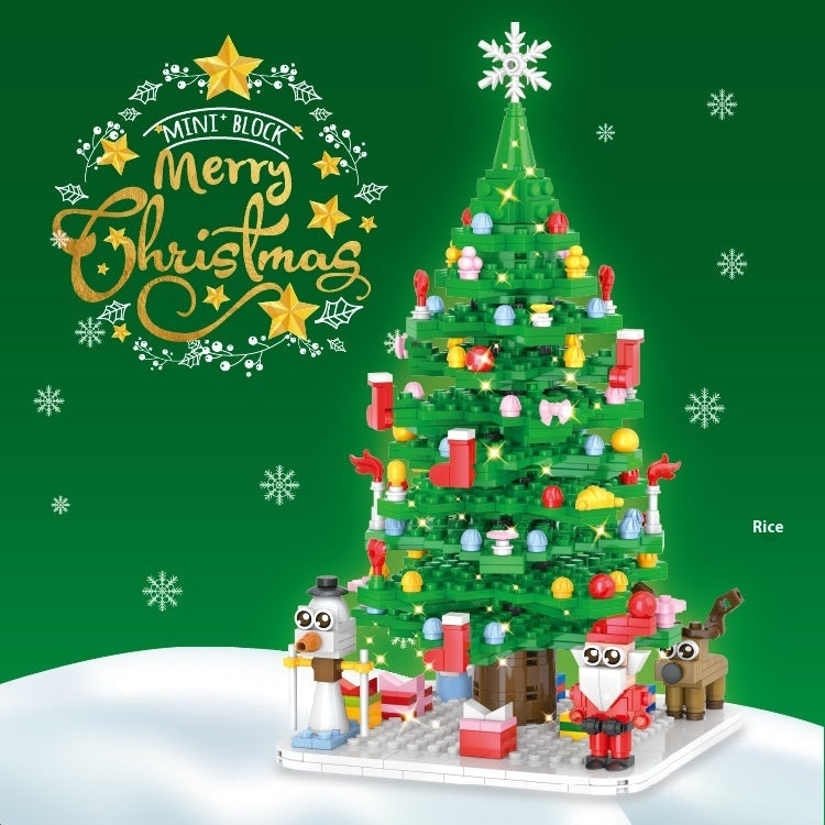 Christmas Tree Countdown Puzzle Assembled Building Block Toys