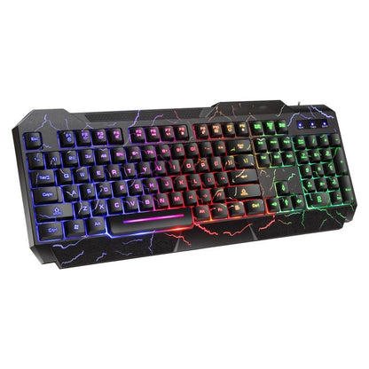 Crackle Word Through Keyboard 4D Mouse Keyboard Luminous Game Set