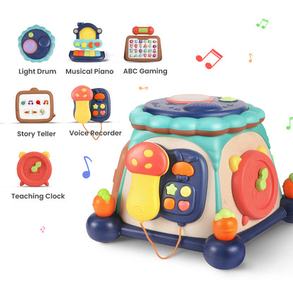 Early education puzzle six-sided box toy