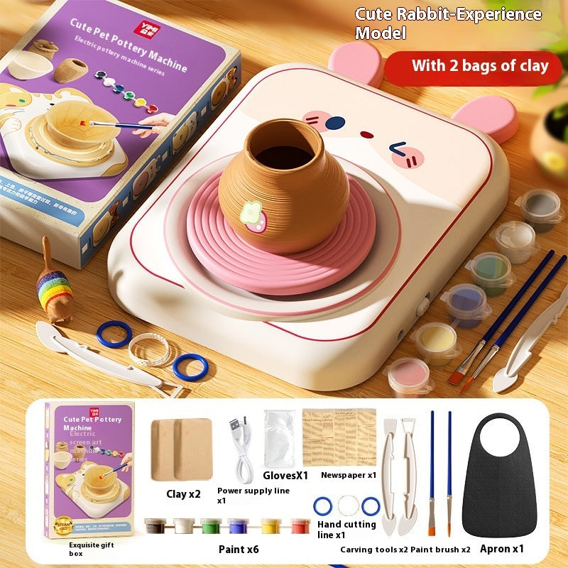 Electric Potter's Wheel Children's Toys Handmade Diy Production