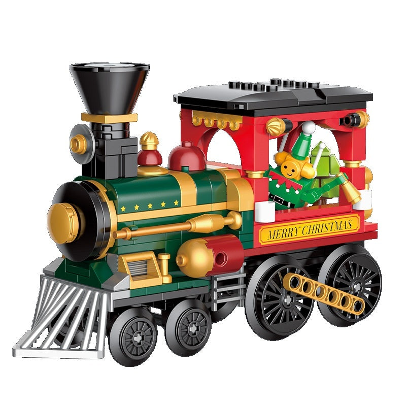 Christmas Train Assembling Building Blocks Children's Educational Toys