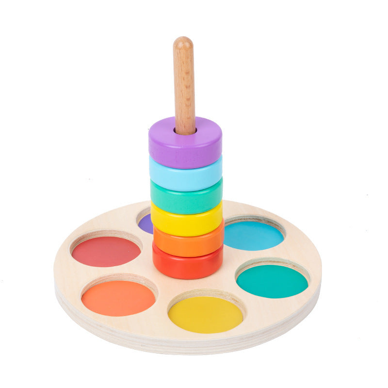 Rainbow Toys Towel Wooden Toy Color Matching Teaching Aids