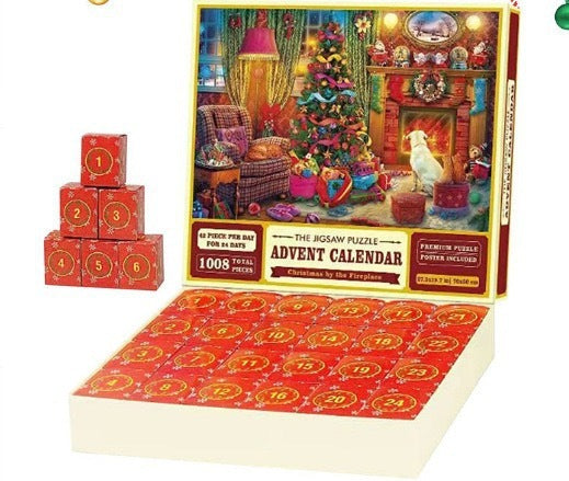 Nouveau puzzle calendrier de l'Avent de Noël de 24 boîtes