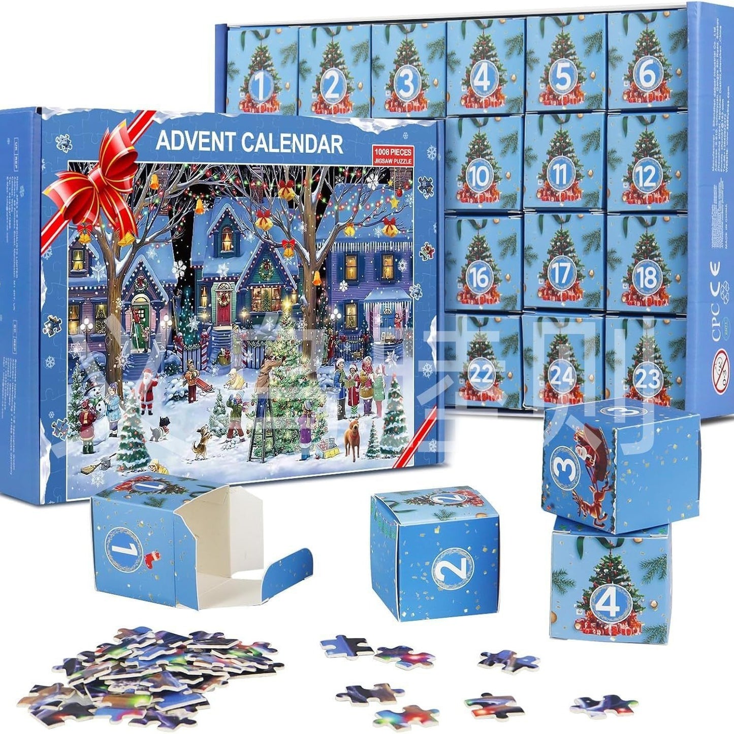 Nouveau puzzle calendrier de l'Avent de Noël de 24 boîtes