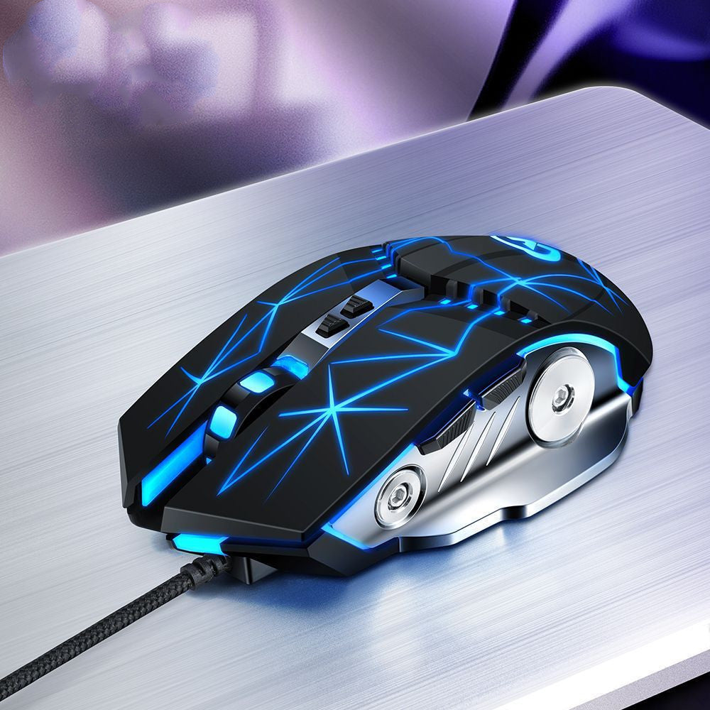 Souris optique de jeu USB silencieuse et lumineuse