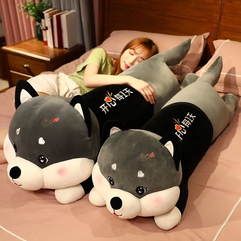 Cute Lying Husky Throw Pillow Plush Toys