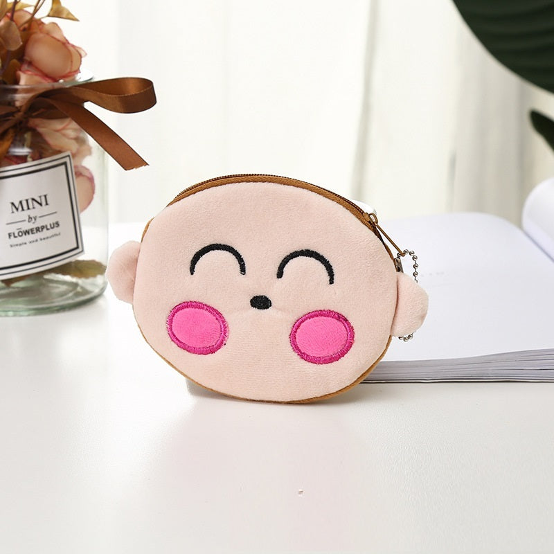 Porte-monnaie en peluche mignon en tissu de dessin animé pour femme