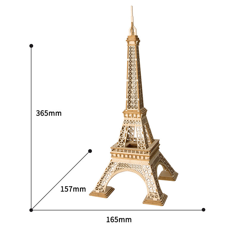 Rompecabezas de madera 3D Robotime Torre Eiffel Modelo de ensamblaje de madera