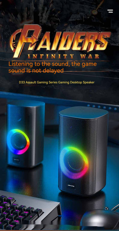 Game Colorful E-sports Desktop Bluetooth Speaker Dual Speaker Computer Stereo Speaker