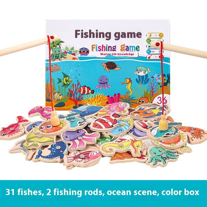 Special Wooden Magnetic Fish Baby And Child Hands-on Parent-child Game Kindergarten Fishing Toys