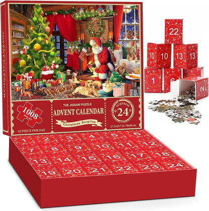 Nouveau puzzle calendrier de l'Avent de Noël de 24 boîtes