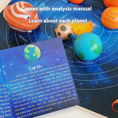 Children's Montessori Early Education Solar System Eight Planets 3D Puzzle Model