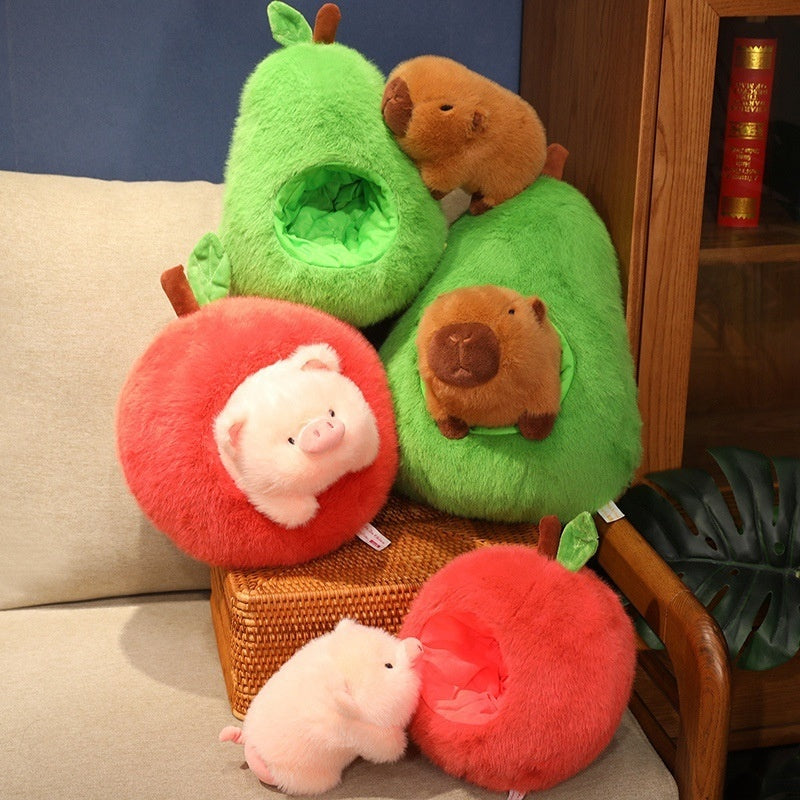 Cross-border Avocado Capabala Doll Plush Toys Pig Pillow Doll Children Gift Wholesale