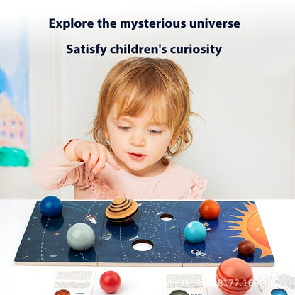 Children's Solar System Eight Planets Cognitive 3D Three-dimensional Puzzle Toy