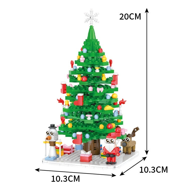 Christmas Tree Countdown Puzzle Assembled Building Block Toys