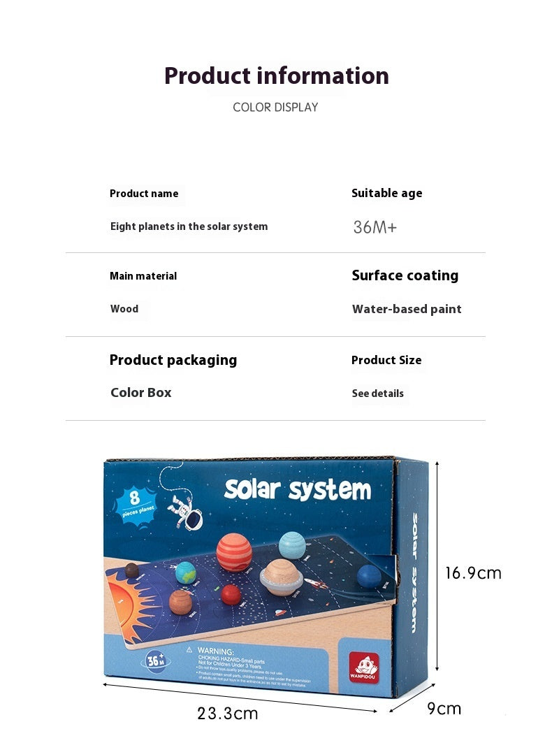 Children's Solar System Eight Planets Cognitive 3D Three-dimensional Puzzle Toy