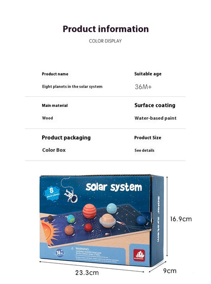 Children's Solar System Eight Planets Cognitive 3D Three-dimensional Puzzle Toy