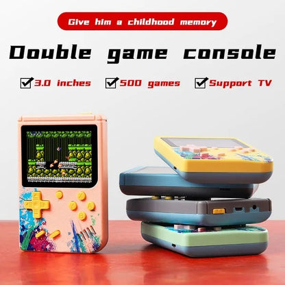 Console de jeu portable de poche avec 500 jeux classiques intégrés