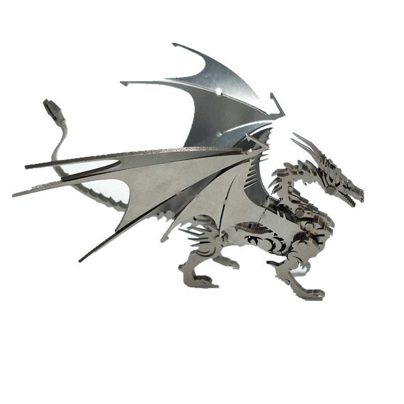 Rompecabezas de metal 3D, dragón azul, escorpión, juguete para hacer uno mismo